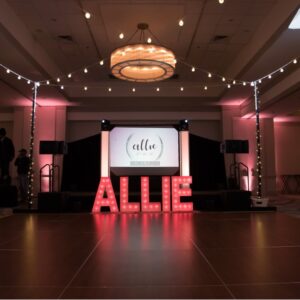 An allie dance floor, providing entertainment for your simcha celebration.
