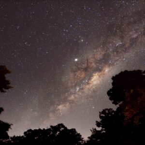 Beautiful picture of the milky way in the beautiful Colorado skies while enjoying silent disco at an event